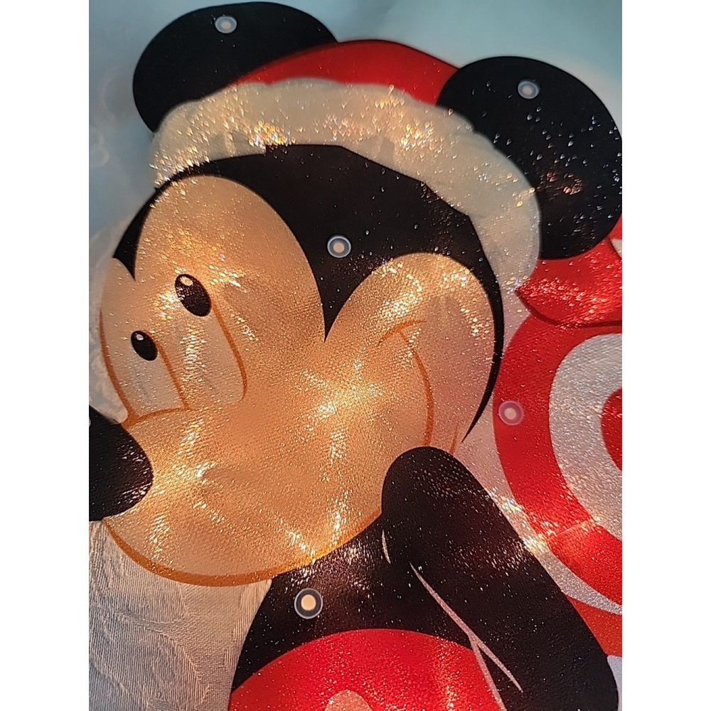 Vtg. Mickey Mouse Lighted Sculpture 15 " 20 lights Indoor Outdoor In box, EUC - Picture 5 of 6